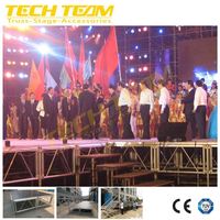 Plateforme de scène de pole dance TECH TEAM ST3 4*8FT/4*4FT en acrylique transparent, design personnalisé, intérieur/extérieur, charge maximale 750 kg/m²