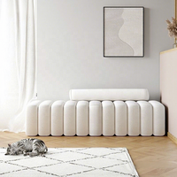 Banc de rangement carré en tissu de style nordique, tendance et artistique, pour entrée, tabouret à chaussures créatif, banc de bout de lit, usage domestique