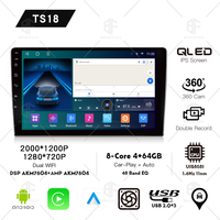 Reproductor de DVD para Auto TS10S TS20S con Pantalla Táctil Android 14.0, 8 Núcleos, 4+64GB, 9/10 Pulgadas, 4G LTE, BT, DSP de 8 Núcleos, Carplay Inalámbrico, Radio Android