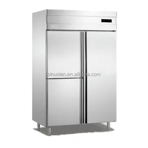 Büyük derin buzdolabı paslanmaz çelik mutfak ekran buzdolabı endüstriyel don ücretsiz 3 kapı dik dondurucu