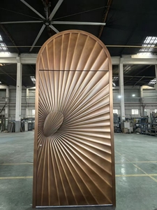 Porte d'entrée de luxe en aluminium à personnalisation avancée, multi-verrous, anti-effraction, sécurisée, anti-balles pour villa extérieure - Product Image 5