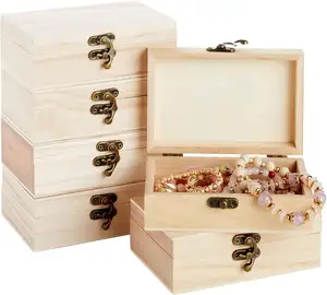 맞춤형 다양한 저렴한 나무 상자 새겨진 보석 상자 나무 선물 포장 상자