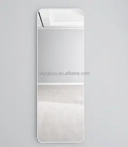 Décoration de miroir en alliage d'aluminium Grand miroir à suspension/sur pied Rectangle Miroir de salle de bain moderne simple