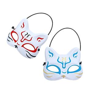 Disfraz de Animal Cosplay Mascarada Venta Plástico Zorro Blanco Cara Japonesa Carnaval Fiesta Máscaras Disfraz de Halloween para Máscara Comercial - Product Image 4