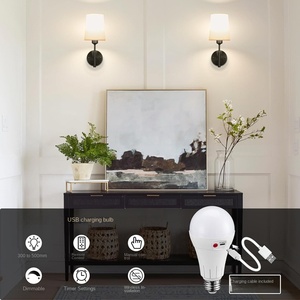 Lámpara de pared LED recargable por USB, cuerpo de hierro, batería inalámbrica de 5000mAh, luz de pared táctil interior para pasillo empotrado - Product Image 3