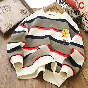 2025 printemps nouveaux garçons sweat à manches longues T-Shirts hauts rayés enfants tricoté garçons <span class=keywords><strong>pull</strong></span> - Product Image 5