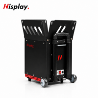 Machine d'entraînement de tennis portable professionnelle Nisplay N3, vitesse de balle 110 km/h, rotation réglable, contrôle par application, batterie externe 80+