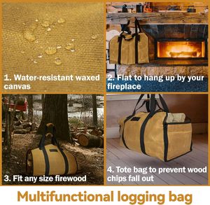 Free Sample Oxford Firewood <b>Log</b> Carrier: High-quality Firewood <b>Holder</b> Storage Tote Bag for Camping, Barbecuing - Product Image 6