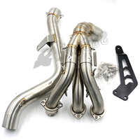 Pot d'échappement avant et intermédiaire Yamaha MT-09/FZ-09 Tracer 2020-2024 argenté avec système Slip-On