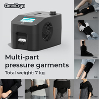 Appareil de thérapie par compression pneumatique avec fonction froid, 8 vêtements multi-pièces inclus