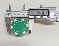 Jeu de jetons de poker en céramique ABS de 11,5 g et 40 mm, en stock, avec étui en plastique, jeu de hasard, impression personnalisée, jetons de poker vierges Casino Royal
