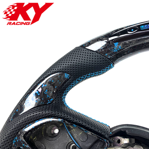 Volante deportivo LED RPM de fibra de carbono forjada azul personalizado, adecuado para Jeep Grand Cherokee SRT 2012-2017 - Product Image 2