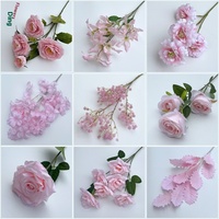 Betterlove Fleurs artificielles rose clair de 24 ans, arrangement élégant pour hall d'accueil et plafond haut, décoration de scène artificielle, Chine