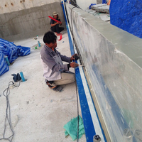 Piscines hors sol en plastique à haute brillance, piscine en verre, mur en acrylique, grandes piscines en acrylique #