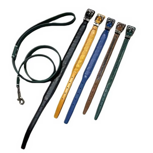Luxury <b>Pet</b> <b>Collars</b> Genuine Leather <b>Pet</b> <b>Collar</b> Multiple Colors Designer <b>Pet</b> Supplies Ready Stock - Product Image 1