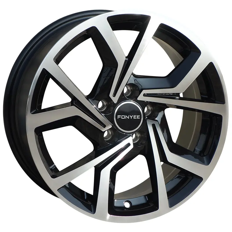 F80E04 15 16 17 18 Inch ET 35 38 42 5X100 5X112 Hitam Mesin Wajah Berkualitas Baik Paduan Roda Desain Asli Velg Mobil Model