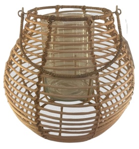 Venta al por mayor de jarrones decorativos de hierro y ratán para sala de estar, colección hecha a mano de diseñador a precio competitivo. - Product Image 5
