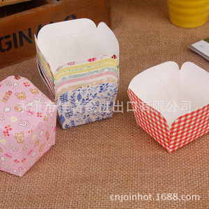 Joinhot Square Muffin Cups 50 Pcs Per Pack Wood Pulp <b>Baking</b> Paper Cupcake Cups For Bakery Packaging - Product Image 2