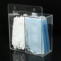 Boîte de rangement murale transparente en acrylique moderne pour la maison, épaisseur personnalisable, pour masques et gants jetables en latex, anti-poussière