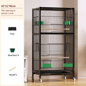 <span class=keywords><strong>Cage</strong></span> à oiseaux en fer épais de grande taille amovible avec plateau en plastique, sécurisée et <span class=keywords><strong>durable</strong></span> - Product Image 6