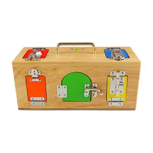 Venta al por mayor preescolar montessori material juguetes autismo niños caja de juguete