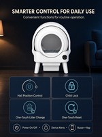 Litière automatique fermée pour chats CE FCC RoHS OEM/ODM pour intérieur avec alerte de remplissage et contrôle des odeurs, bac à déchets de 15L