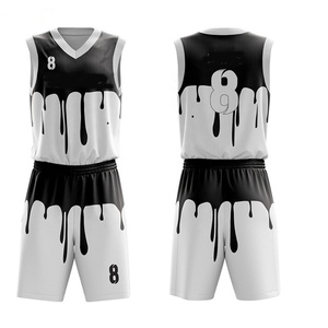 Maillots de basket-ball personnalisés par sublimation - Tenues de sport respirantes grande taille pour l'été |   Ensembles de match de club antibactériens à séchage rapide - Product Image 1
