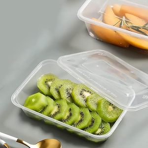 Contenants alimentaires jetables avec couvercles hermétiques, boîtes de préparation de repas, étanches, compatibles micro-ondes, lave-vaisselle et congélateur - Product Image 1