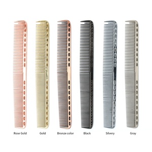 Logo gratuito lungo e corto salone resistente al calore barbiere alluminio metallo Pin parrucchiere taglio di capelli coda di ratto pettine per acconciature - Product Image 1