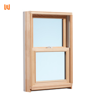 Fenêtres en bois insonorisées à double guillotine Fenêtres en aluminium à profil composite moderne personnalisé d'usine