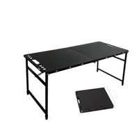 Table pliante moderne en fer, portable, vert militaire, pour le camping et les pique-niques, vente chaude