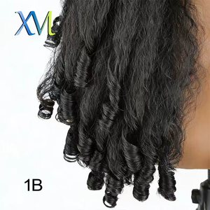 Perruques à bandeau bouclées Afor, perruque synthétique couleur brun foncé pour femmes noires, perruque Soku fabriquée à la machine, densité 150%, <span class=keywords><strong>coiffure</strong></span> Deep Wave - Product Image 4