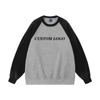 Hoodie Crew-Neck Tie-Dye ODM Warna Senada untuk Pasangan, Oversize Longgar Dua Warna, Bordir Kustom, Unisex, Pullover Sweatshirt