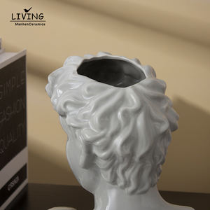 <span class=keywords><strong>Vase</strong></span> à fleurs <span class=keywords><strong>en</strong></span> céramique créative, style nordique et Morandi, pour Arrangement <span class=keywords><strong>de</strong></span> visage humain, Art abstrait, décoration <span class=keywords><strong>de</strong></span> maison moderne - Product Image 4