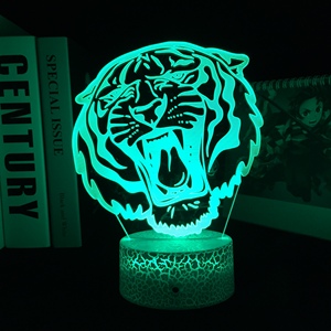 Sıcak Fırsat Hayvan Kaplan Şeklinde 3D LED Lamba Orijinal Aksiyon Figürü RGBw 16 Renkli LED Işık Kutusu USB Güç Kaynağı Dropshipping - Product Image 3