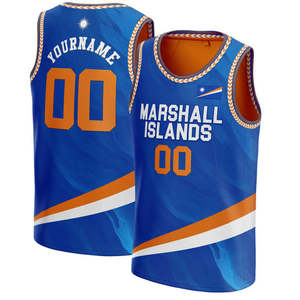 Dropshipping pakaian basket negara Karibia kustom sublimasi atasan basket desain Jamaika - Product Image 5