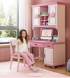 儿童桌多功能电脑儿童桌书架学习桌直角储物组合桌 - Product Image 4