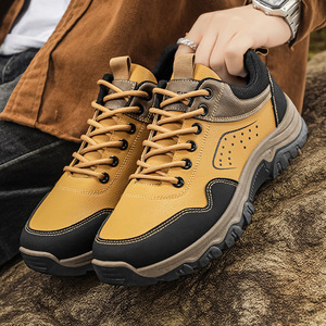Men's Wear Resistant Hiking Shoes Lightweight Comfort PU Mesh Upper Rubber Outsole All Seasons Outdoor Walking Boots - Product Image 1