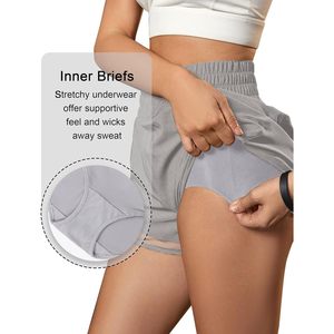 Shorts Deportivos de Cintura Alta para Mujer FOXA, con Bolsillo, Secado Rápido, Transpirables, para Correr, Gimnasio y Deportes - Product Image 3