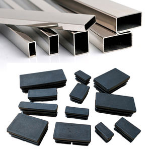 Bouchons en plastique pour Tube 25MM * 50MM Tube carré ABS Nylon PP <span class=keywords><strong>PVC</strong></span> raccord de tuyau extrémité réglable trous filetés douille écrou carré <span class=keywords><strong>bouchon</strong></span> - Product Image 1