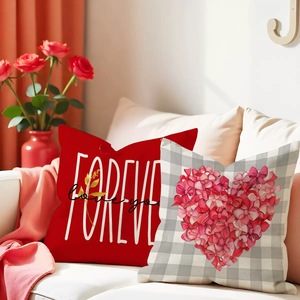 Housse de <span class=keywords><strong>coussin</strong></span> pour la Saint-Valentin, festivals européens et américains, impression de cœur, taie d'oreiller décorative, <span class=keywords><strong>coussin</strong></span> de décoration pour la Saint-Valentin, VP031 - Product Image 2