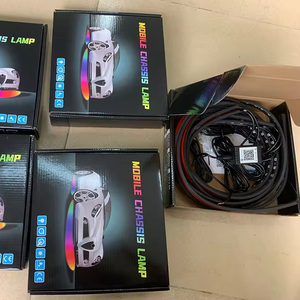 Musik-Synchronisierung Traumfarben-Jagd BT <span class=keywords><strong>APP</strong></span>-Steuerung RGB LED Unten Rohrkörper Neonlicht-Satz Autounterleuchtlicht Auto-LED-Streifenleuchten - Product Image 1