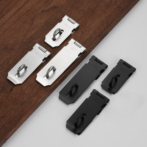 Thép không gỉ an ninh Túi Khóa Tủ Hasp ổ khóa Hasp xử lý cửa trượt Khóa ngăn kéo cửa chốt khóa chống trộm khóa - Product Image 6