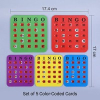 Jeu de cartes de bingo éducatif ZS-PC0056 au design original, 5 couleurs, impression numérique, sélecteur de numéros, logique, réflexion, intelligence