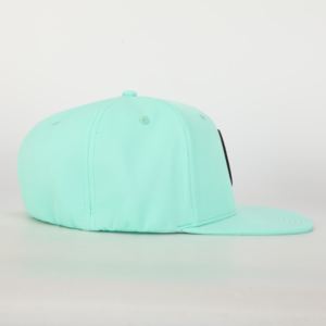 High Quality 6 Panel Custom Golf Fitted Hat Flat Brim Rubber <b>Patch</b> Waterproof Polyester Stylish Performance Outdoor Beach - Product Image 3