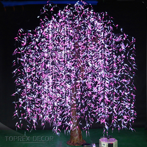 Árbol de Sauce Llorón Artificial con Iluminación RGB para Decoración de Bodas - Product Image 1