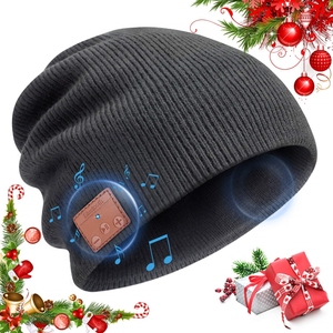 Bluetooth v5.2 Beanie Tai nghe không dây âm nhạc hat với <span class=keywords><strong>microphone</strong></span> cho hads miễn phí nói chuyện 24 giờ chơi thời gian cho món quà - Product Image 1
