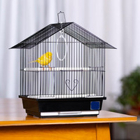 Ensemble de cage à oiseaux avec plateau amovible, cage à perroquet légère et durable en métal avec accessoires, cages à oiseaux pour la reproduction, pour l'intérieur et l'extérieur