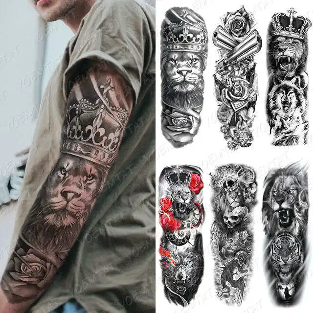 Autoadesivo posteriore Non tossico adulto su ordinazione all'ingrosso grande tatuaggio personalizzato