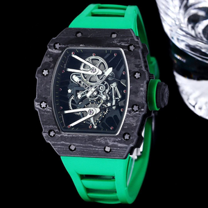 Reloj Mecánico Clásico para Hombre, Diseño Tonneau 35-01, Fibra de Carbono, Alta Calidad, Movimiento Automático ETA, 3BAR - Product Image 4